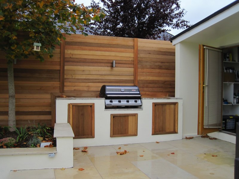 Contemporary Built In Bbq