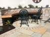 Traditional Built in Curved Garden Seat